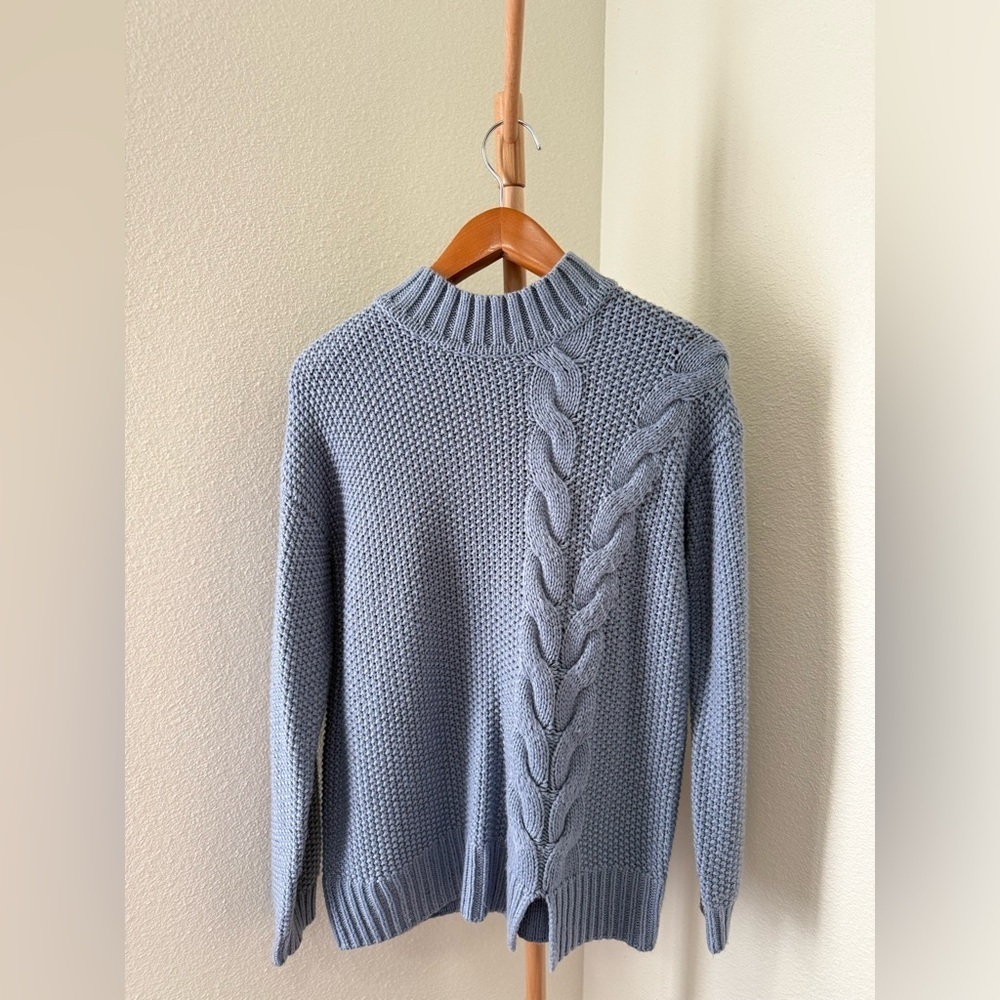 Simply Vera Vera Wang Blue Knit Sweater Women’s Size Large